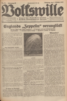 Volkswille : organ der Deutschen Sozialistischen Arbeitspartei Polens. Jg.16 [i.e.15], Nr. 231 (7 October 1930) + dod.