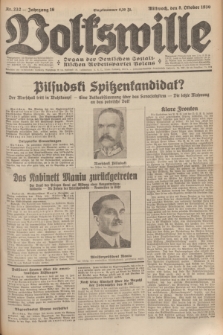 Volkswille : organ der Deutschen Sozialistischen Arbeitspartei Polens. Jg.16 [i.e.15], Nr. 232 (8 October 1930) + dod.
