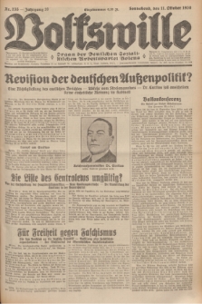 Volkswille : organ der Deutschen Sozialistischen Arbeitspartei Polens. Jg.16 [i.e.15], Nr. 235 (11 October 1930) + dod.