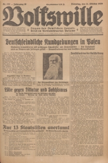 Volkswille : organ der Deutschen Sozialistischen Arbeitspartei Polens. Jg.16 [i.e.15], Nr. 237 (14 October 1930) + dod.