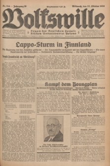 Volkswille : Organ der Deutschen Sozialistischen Arbeitspartei Polens. Jg.16 [i.e.15], Nr. 244 (22 Oktober 1930) + dod.