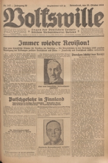 Volkswille : Organ der Deutschen Sozialistischen Arbeitspartei Polens. Jg.16 [i.e.15], Nr. 247 (25 Oktober 1930) + dod.