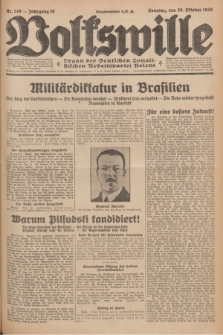 Volkswille : Organ der Deutschen Sozialistischen Arbeitspartei Polens. Jg.16 [i.e.15], Nr. 248 (26 Oktober 1930) + dod.