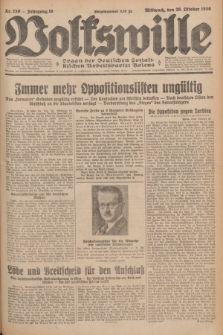 Volkswille : Organ der Deutschen Sozialistischen Arbeitspartei Polens. Jg.16 [i.e.15], Nr. 250 (29 Oktober 1930) + dod.