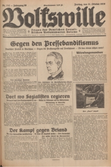 Volkswille : Organ der Deutschen Sozialistischen Arbeitspartei Polens. Jg.16 [i.e.15], Nr. 252 (31 Oktober 1930) + dod.