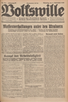 Volkswille : Organ der Deutschen Sozialistischen Arbeitspartei Polens. Jg.16 [i.e.15], Nr. 254 (4 November 1930) + dod.