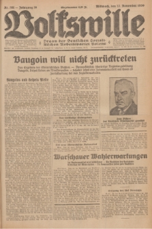 Volkswille : organ der Deutschen Sozialistischen Arbeitspartei Polens. Jg.16 [i.e.15], Nr. 261 (12 November 1930) + dod.