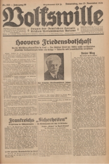 Volkswille : organ der Deutschen Sozialistischen Arbeitspartei Polens. Jg.16 [i.e.15], Nr. 262 (13 November 1930) + dod.