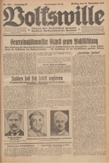 Volkswille : organ der Deutschen Sozialistischen Arbeitspartei Polens. Jg.16 [i.e.15], Nr. 263 (14 November 1930) + dod.