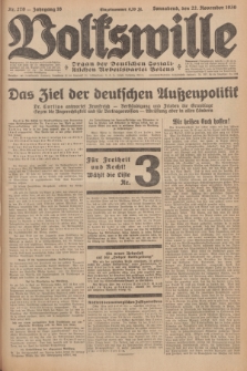 Volkswille : Organ der Deutschen Sozialistischen Arbeitspartei Polens. Jg.16 [i.e.15], Nr. 270 (22 November 1930) + dod.