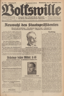 Volkswille : Organ der Deutschen Sozialistischen Arbeitspartei Polens. Jg.16 [i.e.15], Nr. 274 (27 November 1930) + dod.