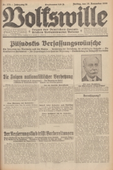 Volkswille : Organ der Deutschen Sozialistischen Arbeitspartei Polens. Jg.16 [i.e.15], Nr. 275 (28 November 1930) + dod.