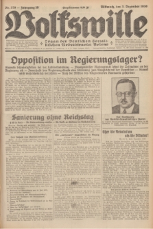 Volkswille : Organ der Deutschen Sozialistischen Arbeitspartei Polens. Jg.16 [i.e.15], Nr. 279 (3 Dezember 1930) + dod.