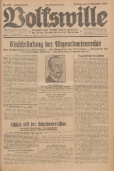 Volkswille : Organ der Deutschen Sozialistischen Arbeitspartei Polens. Jg.16 [i.e.15], Nr. 286 (12 Dezember 1930) + dod.