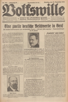 Volkswille : Organ der Deutschen Sozialistischen Arbeitspartei Polens. Jg.16 [i.e.15], Nr. 288 (14 Dezember 1930) + dod.