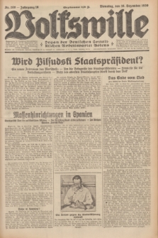 Volkswille : Organ der Deutschen Sozialistischen Arbeitspartei Polens. Jg.16 [i.e.15], Nr. 289 (16 Dezember 1930) + dod.