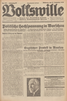Volkswille : Organ der Deutschen Sozialistischen Arbeitspartei Polens. Jg.16 [i.e.15], Nr. 290 (17 Dezember 1930) + dod.