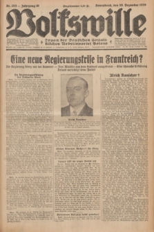 Volkswille : Organ der Deutschen Sozialistischen Arbeitspartei Polens. Jg.16 [i.e.15], Nr. 293 (20 Dezember 1930) + dod.