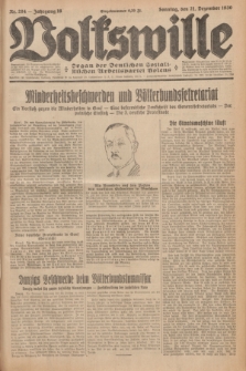 Volkswille : Organ der Deutschen Sozialistischen Arbeitspartei Polens. Jg.16 [i.e.15], Nr. 294 (21 Dezember 1930) + dod.