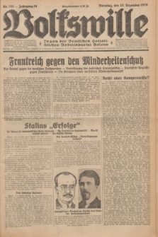 Volkswille : Organ der Deutschen Sozialistischen Arbeitspartei Polens. Jg.16 [i.e.15], Nr. 295 (23 Dezember 1930) + dod.