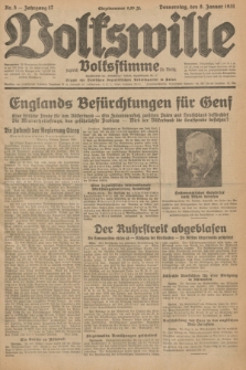 Volkswille : zugleich Volksstimme für Bielitz : Organ der Deutschen Sozialistischen Arbeitspartei in Polen. Jg.17, Nr. 5 (8 Januar 1931) + dod.