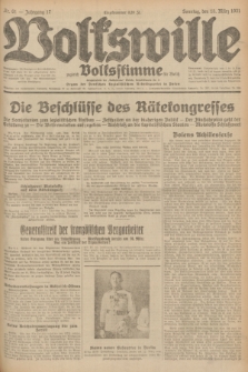 Volkswille : zugleich Volksstimme für Bielitz : Organ der Deutschen Sozialistischen Arbeitspartei in Polen. Jg.17, Nr. 61 (15 März 1931) + dod.