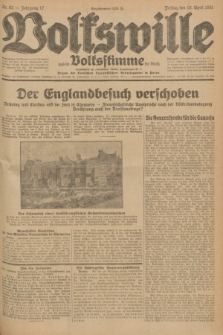 Volkswille : zugleich Volksstimme für Bielitz : Organ der Deutschen Sozialistischen Arbeitspartei in Polen. Jg.17, Nr. 82 (10 April 1931) + dod.