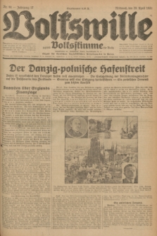 Volkswille : zugleich Volksstimme für Bielitz : Organ der Deutschen Sozialistischen Arbeitspartei in Polen. Jg.17, Nr. 98 (29 April 1931) + dod.