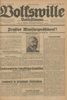 Volkswille : zugleich Volksstimme für Bielitz : Organ der Deutschen Sozialistischen Arbeitspartei in Polen. Jg.17, Nr. 120 (28 Mai 1931) + dod.