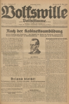 Volkswille : zugleich Volksstimme für Bielitz : Organ der Deutschen Sozialistischen Arbeitspartei in Polen. Jg.17, Nr. 121 (29 Mai 1931) + dod.