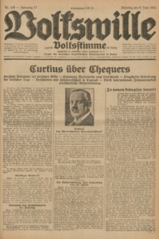 Volkswille : zugleich Volksstimme für Bielitz : Organ der Deutschen Sozialistischen Arbeitspartei in Polen. Jg.17, Nr. 129 (9 Juni 1931) + dod.
