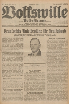 Volkswille : zugleich Volksstimme für Bielitz : Organ der Deutschen Sozialistischen Arbeitspartei in Polen. Jg.17, Nr. 163 (19 Juli 1931) + dod.