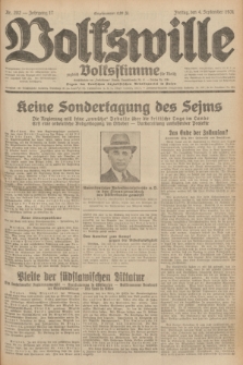 Volkswille : zugleich Volksstimme für Bielitz : Organ der Deutschen Sozialistischen Arbeitspartei in Polen. Jg.17, Nr. 202 (4 September 1931) + dod.