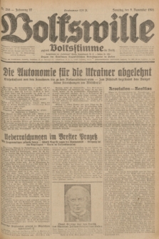 Volkswille : zugleich Volksstimme für Bielitz : Organ der Deutschen Sozialistischen Arbeitspartei in Polen. Jg.17, Nr. 258 (8 November 1931) + dod.