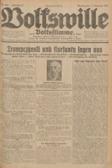 Volkswille : zugleich Volksstimme für Bielitz : Organ der Deutschen Sozialistischen Arbeitspartei in Polen. Jg.17, Nr. 265 (17 November 1931) + dod.