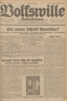 Volkswille : zugleich Volksstimme für Bielitz : Organ der Deutschen Sozialistischen Arbeitspartei in Polen. Jg.17, Nr. 268 (20 November 1931) + dod.