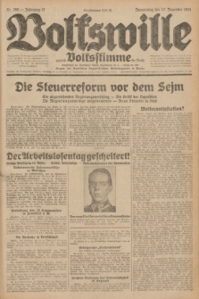 Volkswille : zugleich Volksstimme für Bielitz : Organ der Deutschen Sozialistischen Arbeitspartei in Polen. Jg.17, Nr. 290 (17 Dezember 1931) + dod.