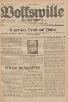 Volkswille : zugleich Volksstimme für Bielitz : Organ der Deutschen Sozialistischen Arbeitspartei in Polen. Jg.18, Nr. 3 (5 Januar 1932) + dod.