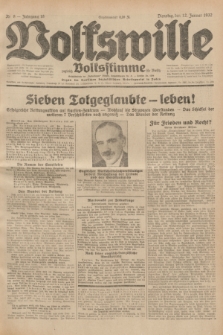 Volkswille : zugleich Volksstimme für Bielitz : Organ der Deutschen Sozialistischen Arbeitspartei in Polen. Jg.18, Nr. 8 (12 Januar 1932) + dod.