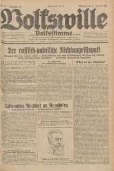 Volkswille : zugleich Volksstimme für Bielitz : Organ der Deutschen Sozialistischen Arbeitspartei in Polen. Jg.18, Nr. 21 (27 Januar 1932) + dod.