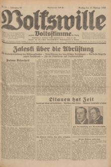 Volkswille : zugleich Volksstimme für Bielitz : Organ der Deutschen Sozialistischen Arbeitspartei in Polen. Jg.18, Nr. 34 (12 Februar 1932) + dod.