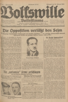 Volkswille : zugleich Volksstimme für Bielitz : Organ der Deutschen Sozialistischen Arbeitspartei in Polen. Jg.18, Nr. 44 (24 Februar 1932) + dod.