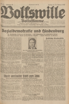 Volkswille : zugleich Volksstimme für Bielitz : Organ der Deutschen Sozialistischen Arbeitspartei in Polen. Jg.18, Nr. 46 (26 Februar 1932) + dod.