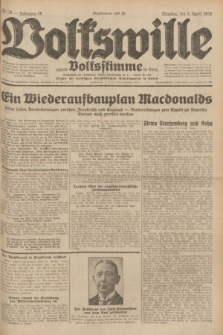 Volkswille : zugleich Volksstimme für Bielitz : Organ der Deutschen Sozialistischen Arbeitspartei in Polen. Jg.18, Nr. 78 (5 April 1932) + dod.