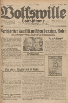 Volkswille : zugleich Volksstimme für Bielitz : Organ der Deutschen Sozialistischen Arbeitspartei in Polen. Jg.18, Nr. 83 (10 April 1932) + dod.