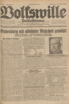 Volkswille : zugleich Volksstimme für Bielitz : Organ der Deutschen Sozialistischen Arbeitspartei in Polen. Jg.18, Nr. 84 (12 April 1932) + dod.