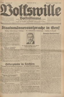 Volkswille : zugleich Volksstimme für Bielitz : Organ der Deutschen Sozialistischen Arbeitspartei in Polen. Jg.18, Nr. 90 (19 April 1932) + dod.
