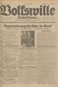 Volkswille : zugleich Volksstimme für Bielitz : Organ der Deutschen Sozialistischen Arbeitspartei in Polen. Jg.18, Nr. 93 (22 April 1932) + dod.