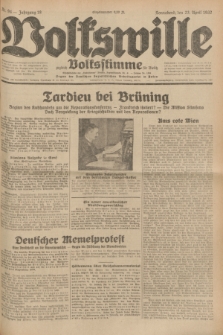 Volkswille : zugleich Volksstimme für Bielitz : Organ der Deutschen Sozialistischen Arbeitspartei in Polen. Jg.18, Nr. 94 (23 April 1932) + dod.
