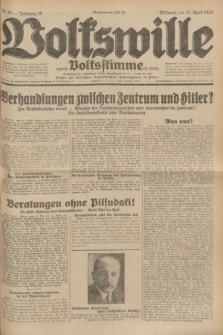 Volkswille : zugleich Volksstimme für Bielitz : Organ der Deutschen Sozialistischen Arbeitspartei in Polen. Jg.18, Nr. 97 (27 April 1932) + dod.